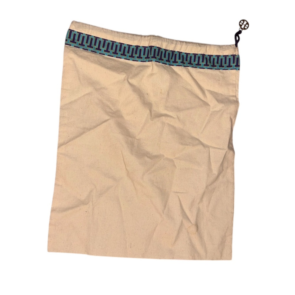 Authentic Tory Burch Canvas Drawstring Dust Bag W… - image 2